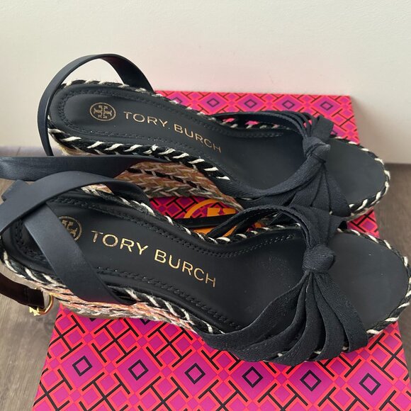 Tory Burch Fisherman Wedge Sandals – Size 6.5 - Picture 4 of 5